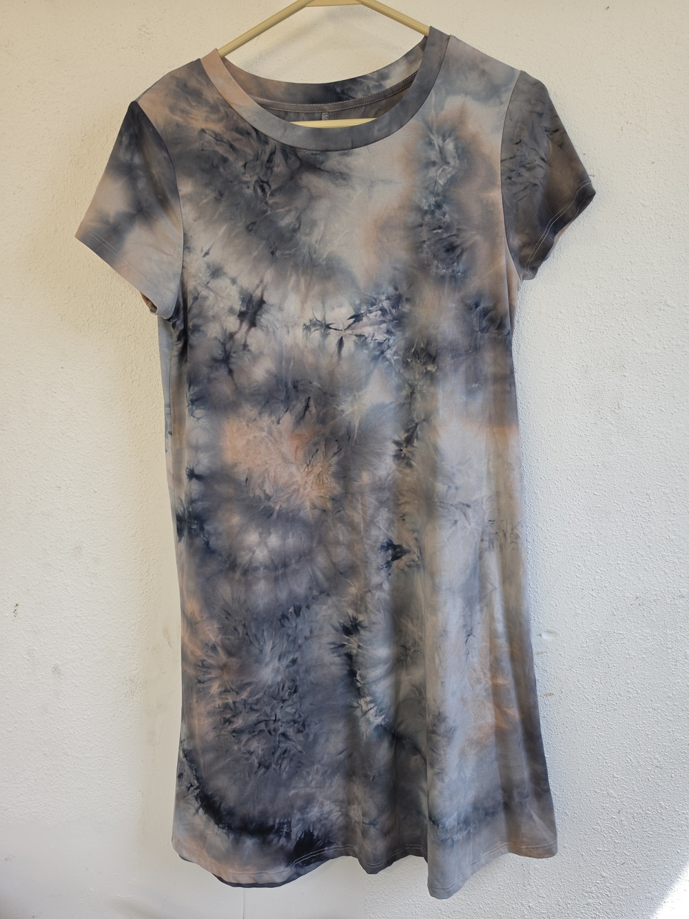 Wallflower Short Sleeve Tie-Dye Mini Dress